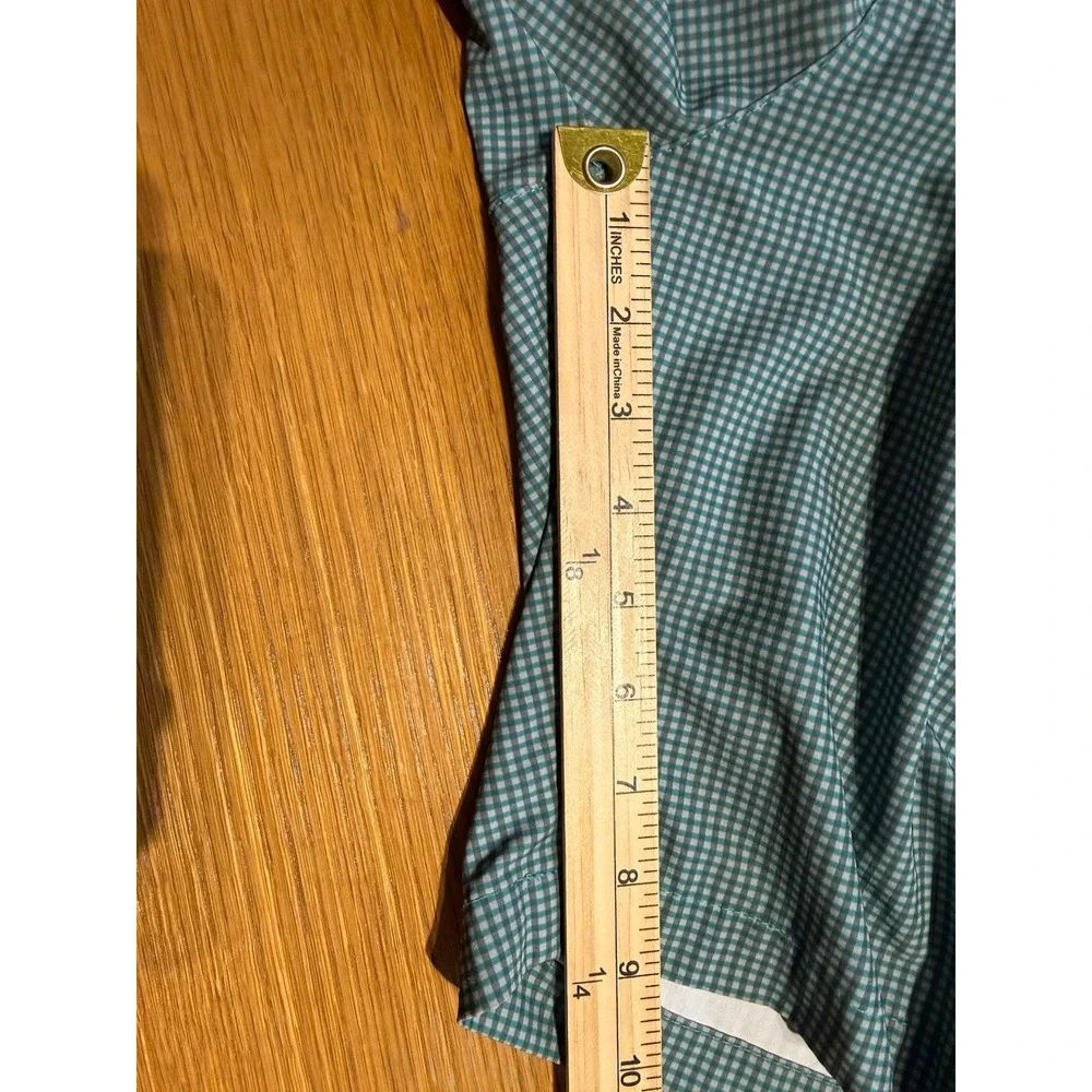 Adidas Golf Shorts Men's 36x9‎ Green Check Lightweight Chino Performance Stretch